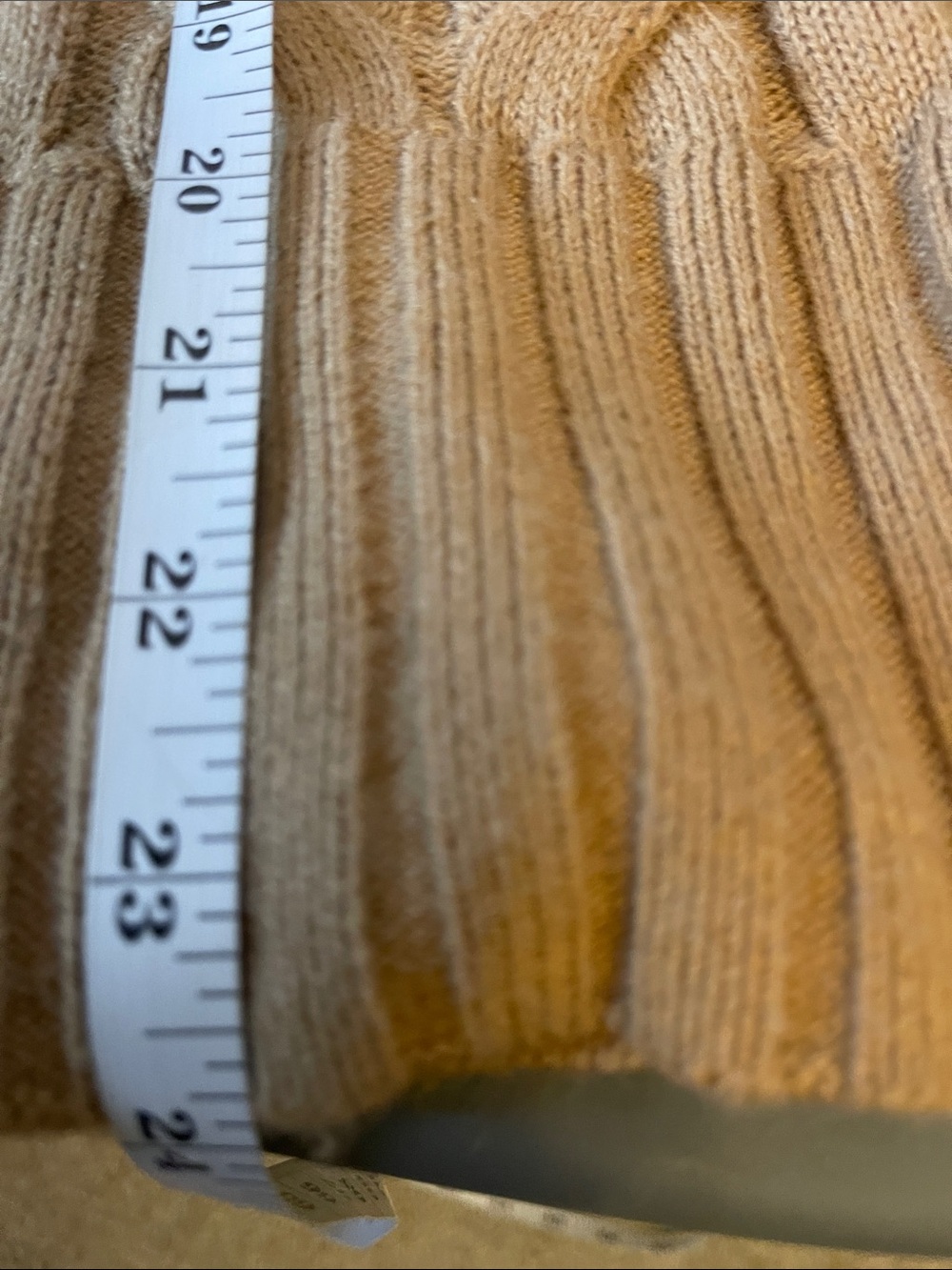 Banana Republic Cable-Knit Crewneck Sweater in Camel/Tan - Picture 9 of 10